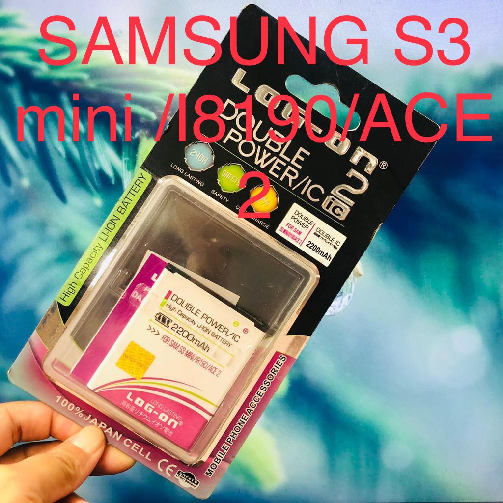 GROSIR! BATT BATERAI LOG ON DOBEL POWER SAMSUNG GALAXY S I9070/ SAM B3210/ SAM CORE 1/ SAM G530/ SAM S1 I9000/ SAM S3 MINI/ SAM S2/ SAM S5 SLIM/ SAM YOUNG NEW 5830