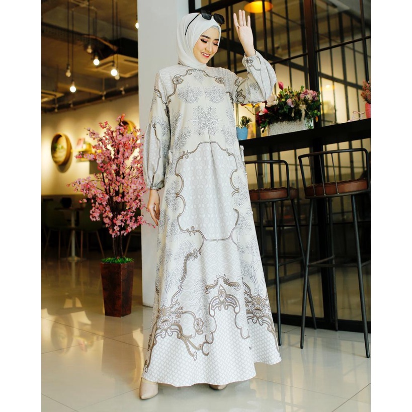 Gamis Audya Premium | Gamis Maxmara Terbaru | Gamis Dior silk Motif Premium | Gamis Muslim Terbaru |