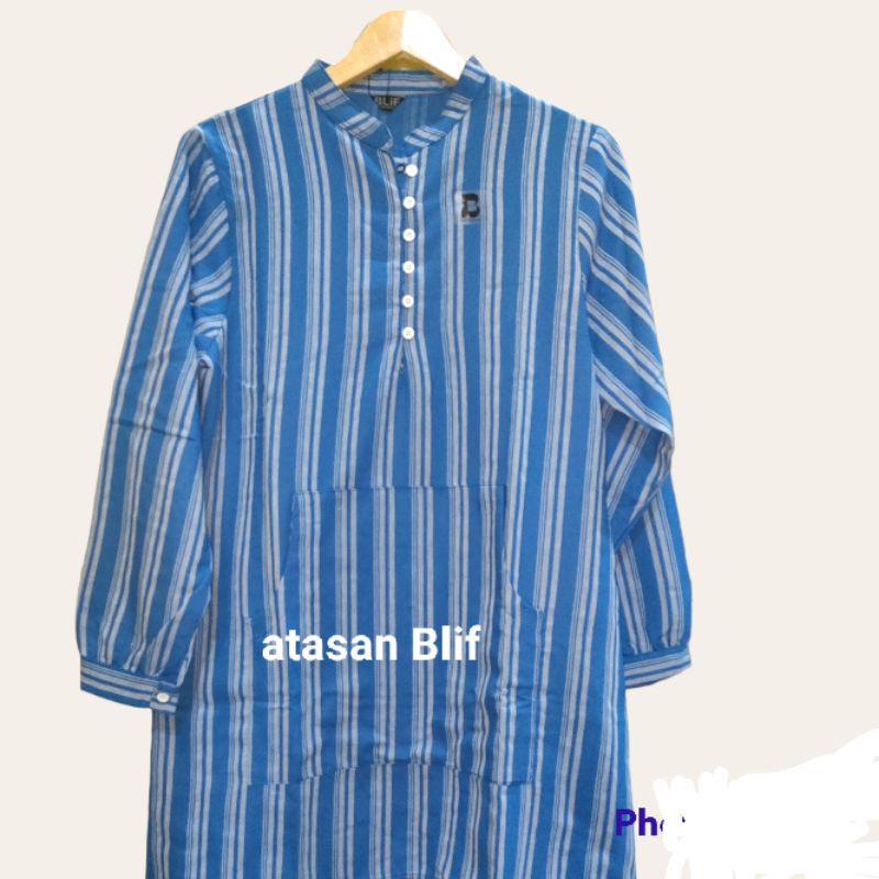 kemeja/tunik wanita Blif katun denim
