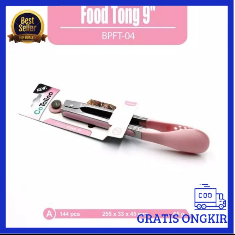CATALINA FOOD TONG 9CM,ALAT PENJEPIT MAKANAN CATALINA -Terlengkap-Termurah-Berkualitas
