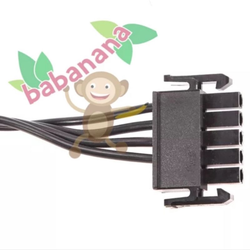 Kabel Modular 5 Pin to Triple Molex IDE 4 PIN 4PIN ENERMAX Fan PSU Connector Adapter Splitter