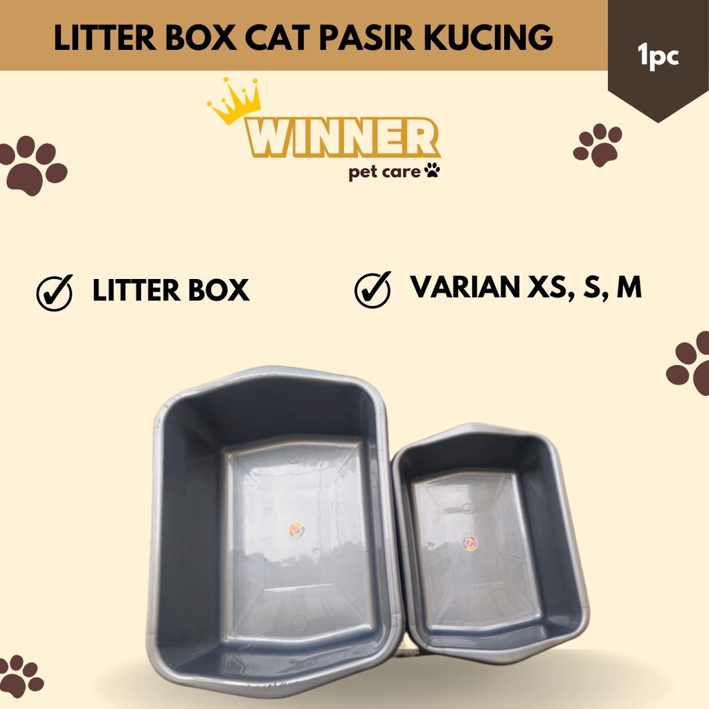 Litter Box Cat Pasir Kucing Tebal