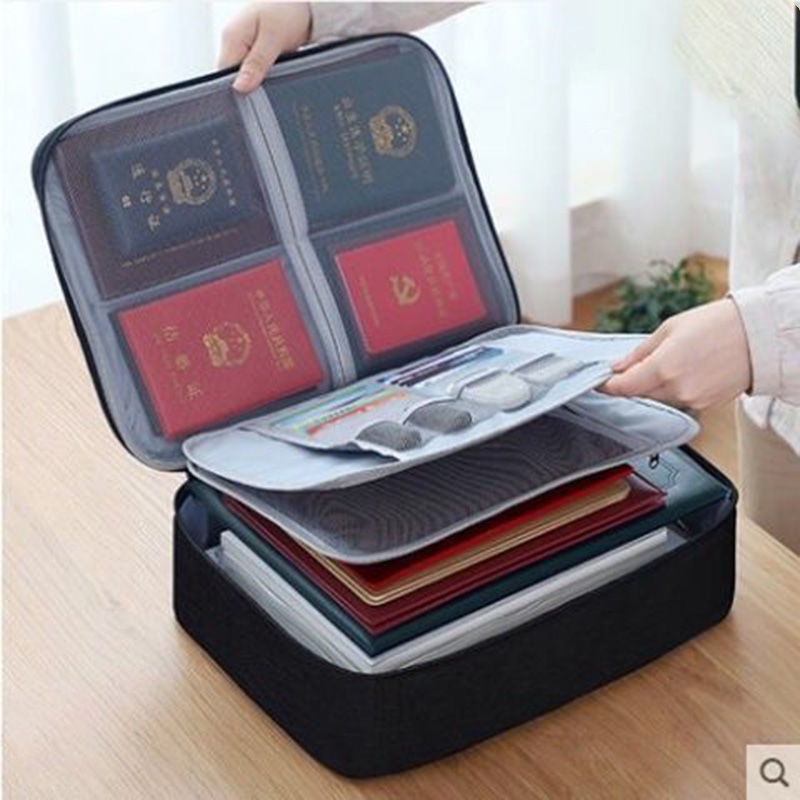 T&amp;Y Storage Bag Tas Penyimpanan Dokumen 3 Layer Storage Bag Sertifikat File Tempat Dokumen Penting Tas Multifungsi Travel Bag Portable