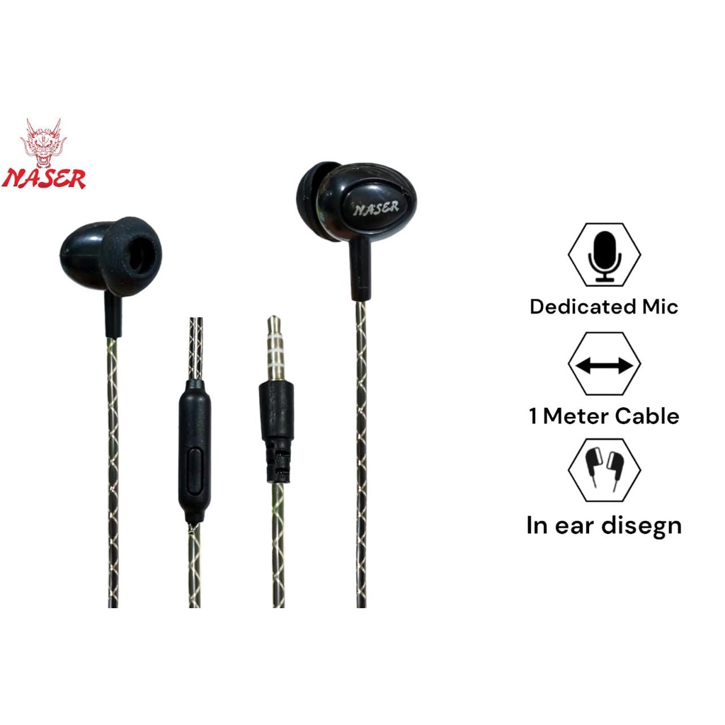 Handsfree  NASER Super Bass /Handsfree/Headset/Earphone Super Bass-High Quality/PRODUK ORIGINAL