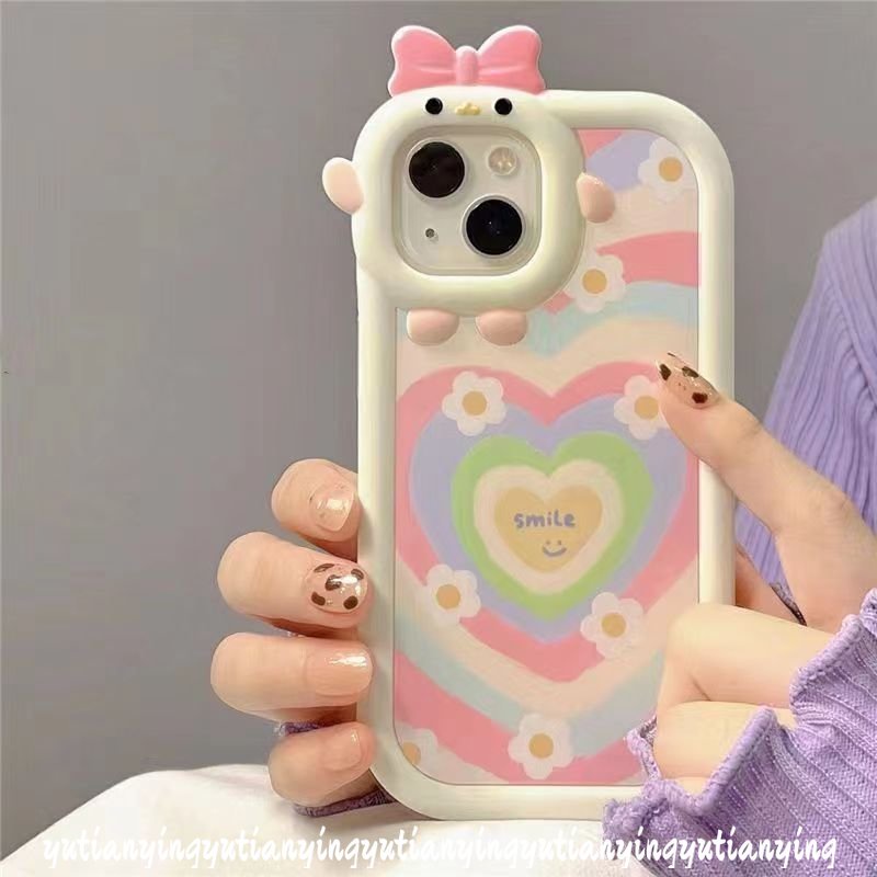 Case Oppo A17 A17 A15 A7 A5s A74 A16 A96 A5 A9 2020 A17K A54 A95 A12 A77s A55 A57 A76 A16s A53 Reno 8Z 6 7Z A16K A1K A31 A16E A94 A92 A3s 3D Monster Gradient Love Heart Flower Cover