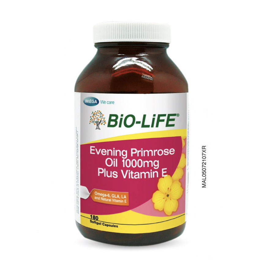 Jual BIO LIFE Evening Primrose Oil EPO 1000mg Plus Vitamin E 180