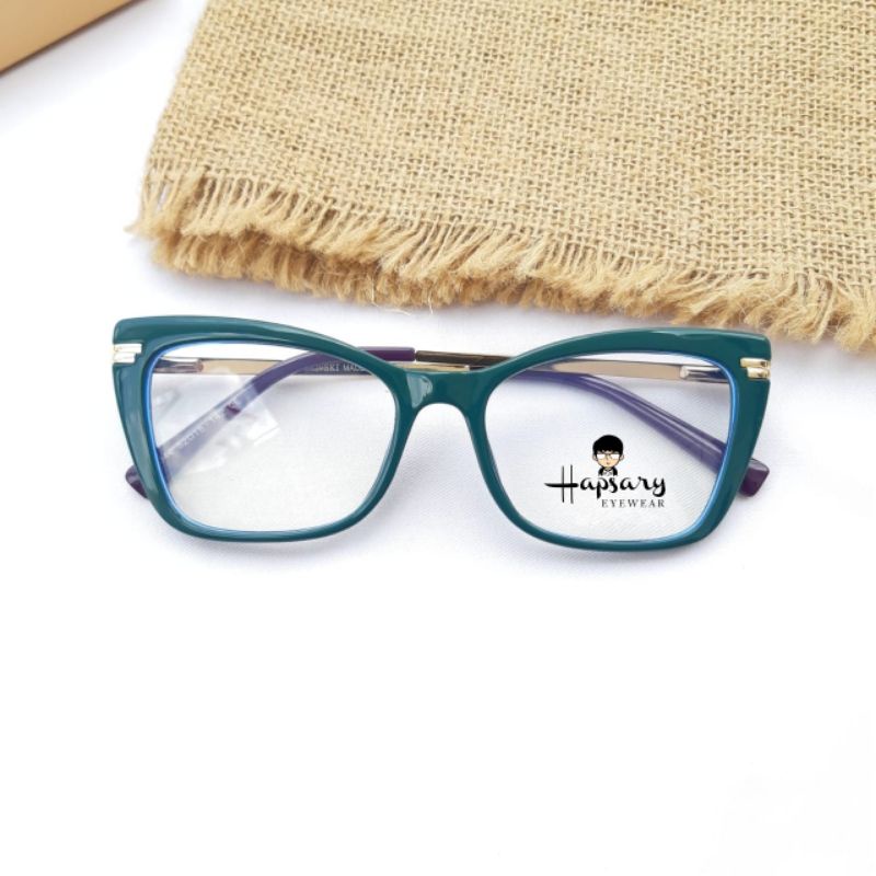 Frame Kacamata Minus Lensa Antiradiasi | Kaca mata Wanita 5044 Terbaru | Anti UV Photocromic &amp; Bluecromic | Cylinder