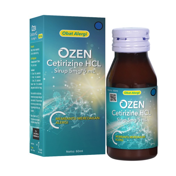 Ozen Tablet 10mg / 1 Blister @ 4 Tablet / 1 Blister @10 Tablet / Sirup 60 ml / Meredakan alergi