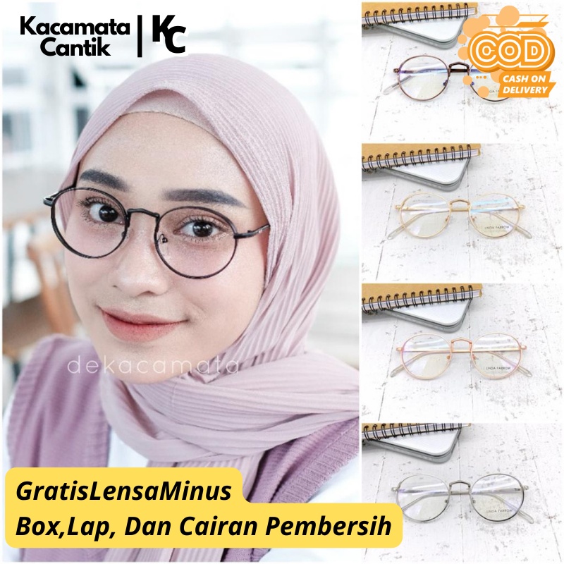 Frame kacamata photocromic anti radiasi pria wanita lensa minus normal plus silinder model 1738 fash