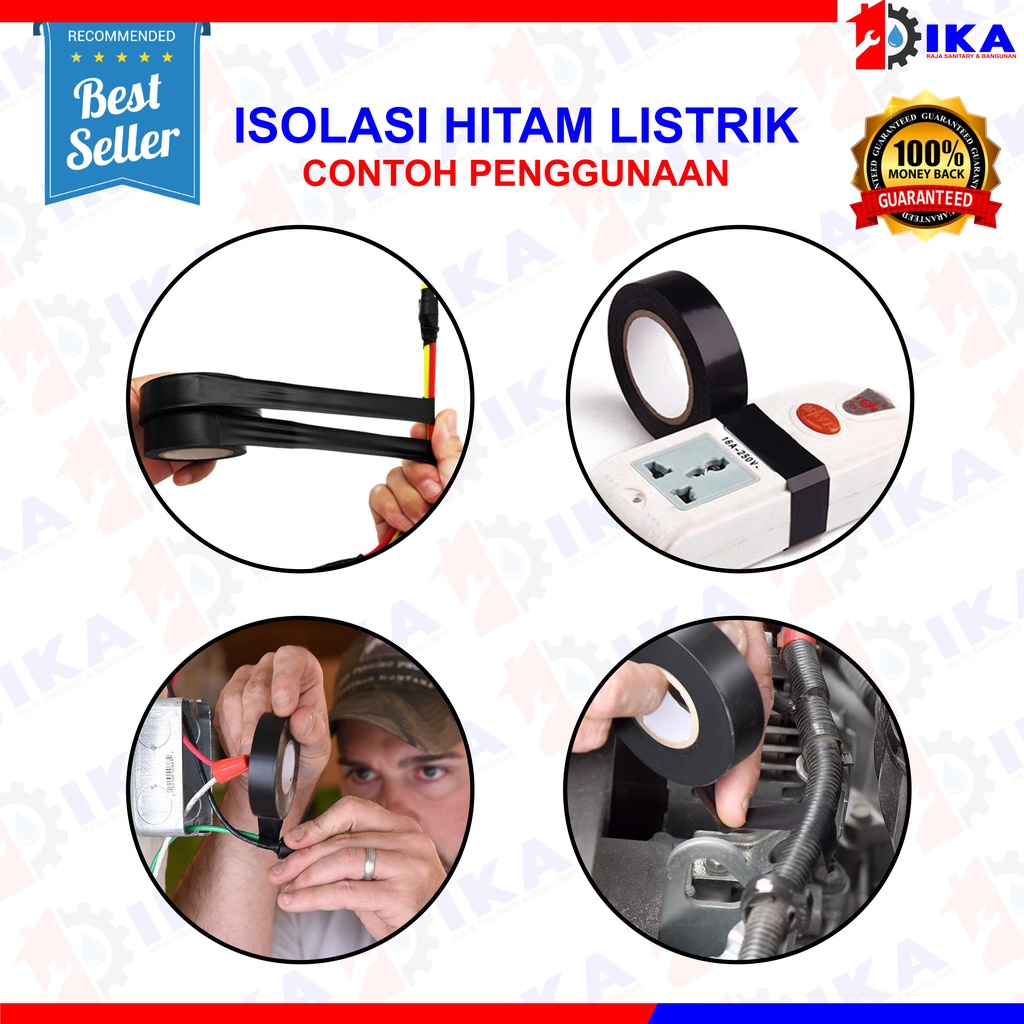 Isolasi Lem Listrik Solatip Unibel Unibell Pro Selotip Lakban PVC Electrical Tape Solasi Kabel Hitam