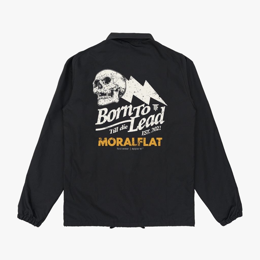 Moral Flat Official-Windbreaker Jacket-Born To Lead-Hitam