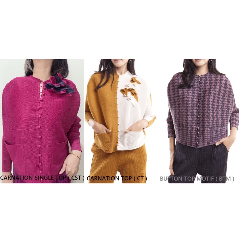 Atasan Wanita Atasan Plisket Premium Pleats Top - Carnation Top