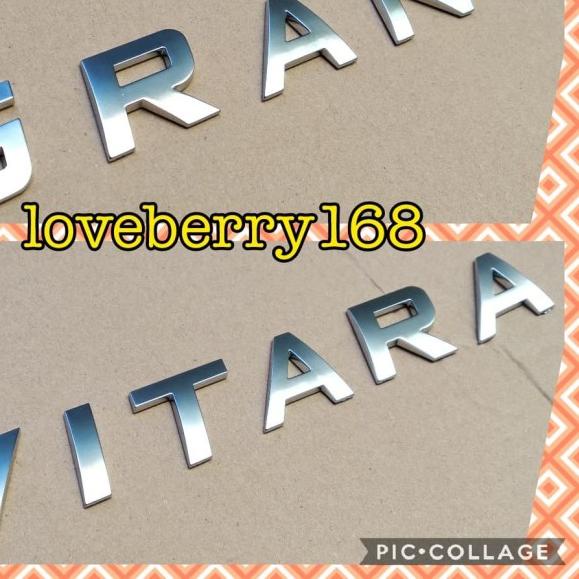 paket emblem kap mesin hood emblem tulisan GRAND VITARA