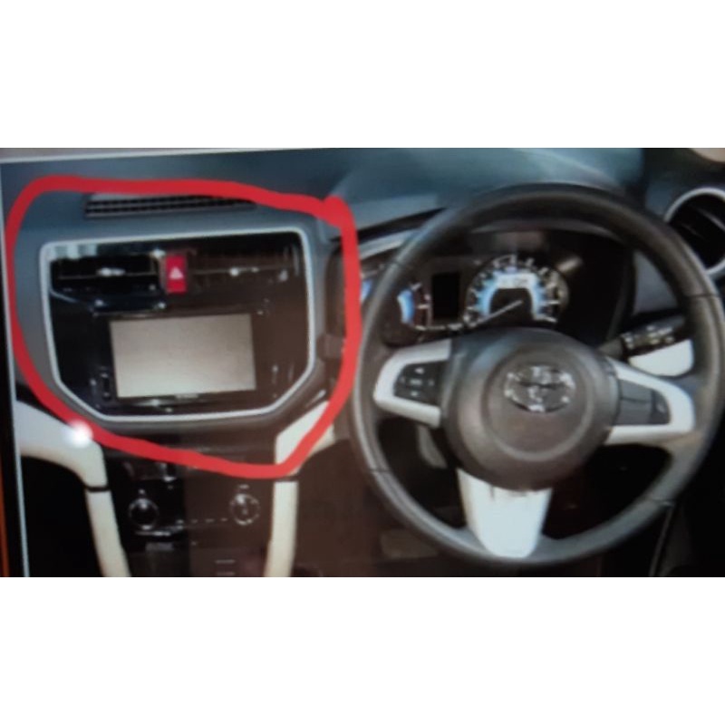 frame fanel dasbor head unit ac audio all new rush terios 2018 keatas