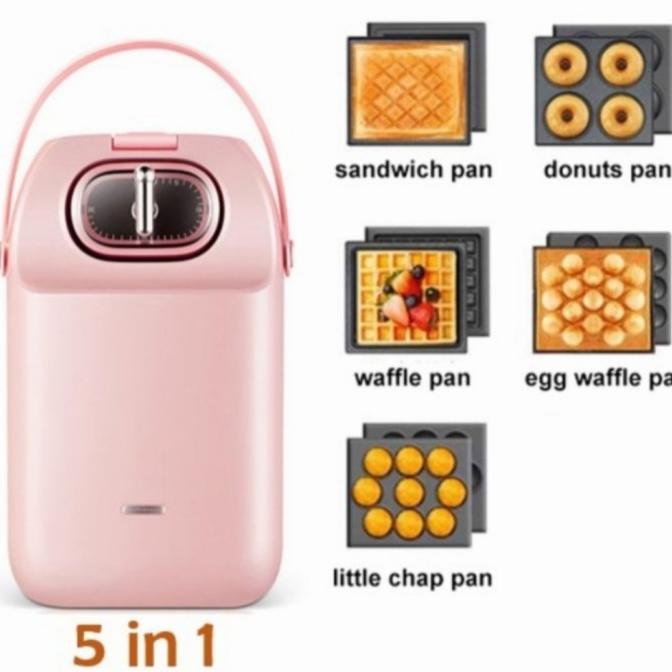 5 In 1 Breakfast Sandwich Waffle Takoyaki Maker