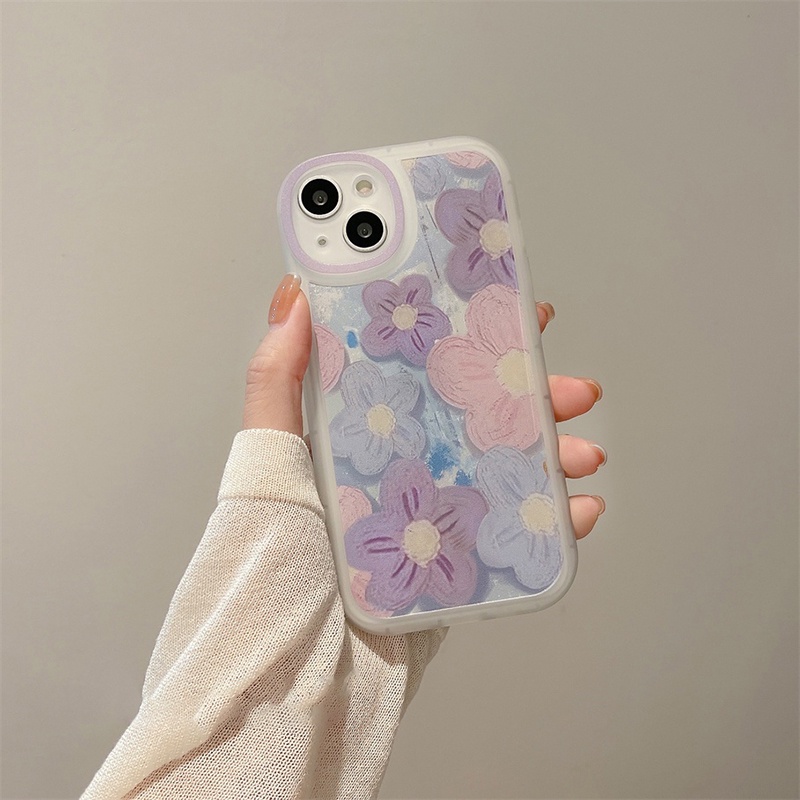 Soft Case Motif Bunga Untuk Vivo Y20 Y20A Y20i Y12S Y95 Y93 Y91 Y91i Y11 Y12 Y17 Y21 Y21S Y15A Y33S Y85 V9 Y19 Y5S Y55 Y7530