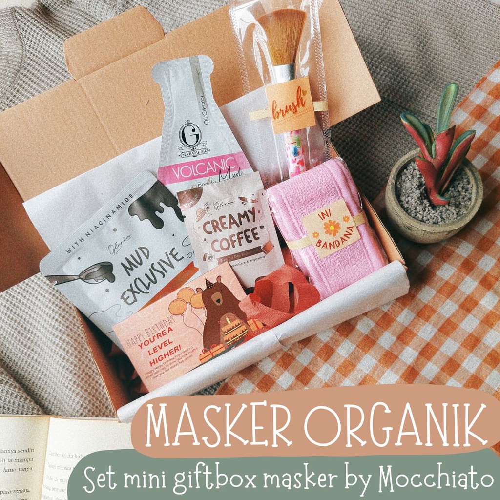 

Set Kado Cewek Mini Hampers Masker Organik | Giftbox Ulangtahun/Wedding/Wisuda by Mocchiato