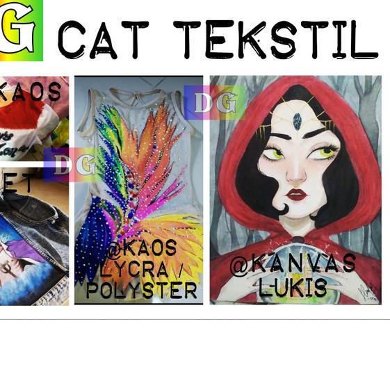 

30 Cat Paket - Cat Tekstil / Lukis utk kaos / kanvas / tas / sepatu