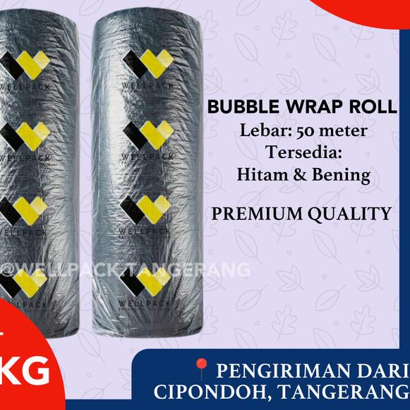 

Bubble Wrap Roll 125cm x 50m Hitam & Bening (Ekonomis) Wellpack MP GMP - Hitam, 2.4KG