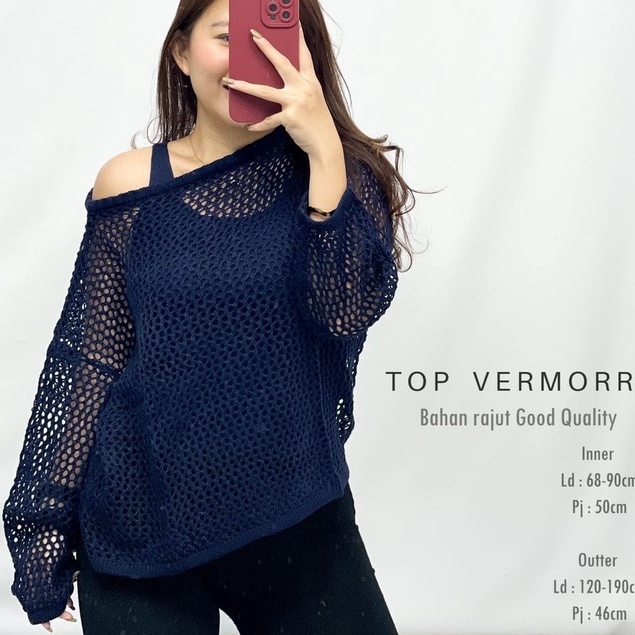 HOPYLOVY - TOP VERMORRA RAJUT / ATASAN + INNER RAJUT / Fashion Wanita