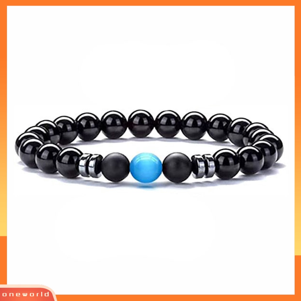 Gelang Manik-Manik Batu Alam Tiger Eye Elastis Pelindung Kesehatan Untuk Pria Dan Wanita