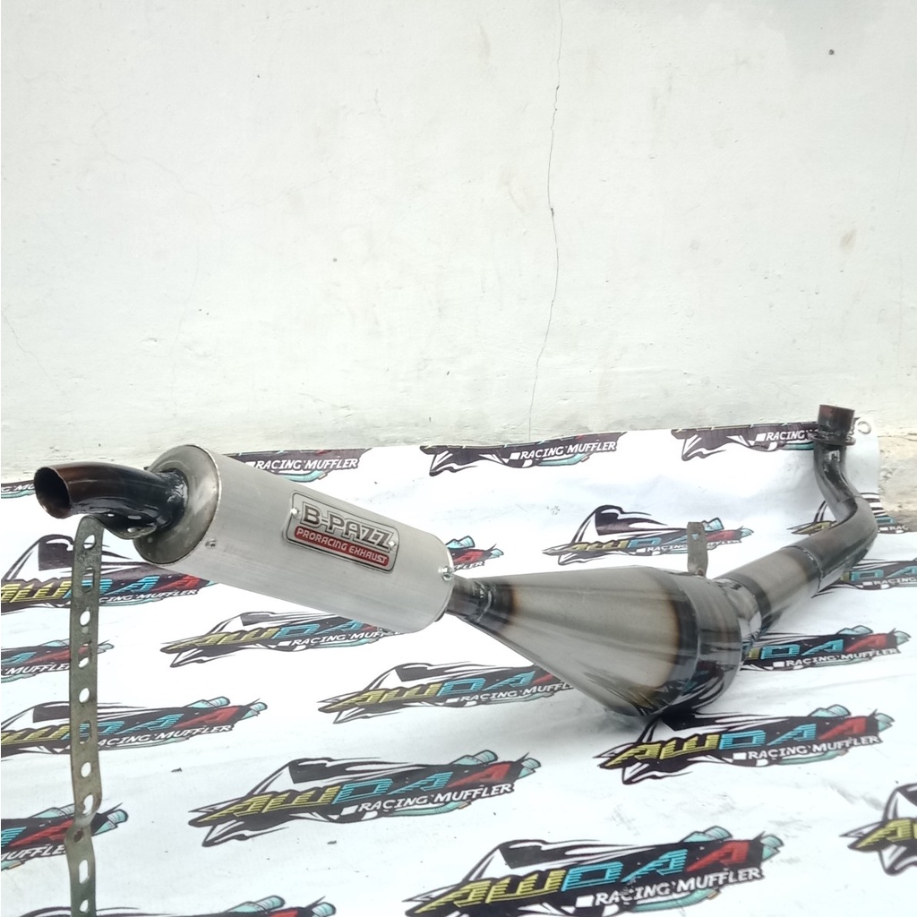 Knalpot FIZ R pernis hitam crom pelangi poswan force1 fizr 2tak racing