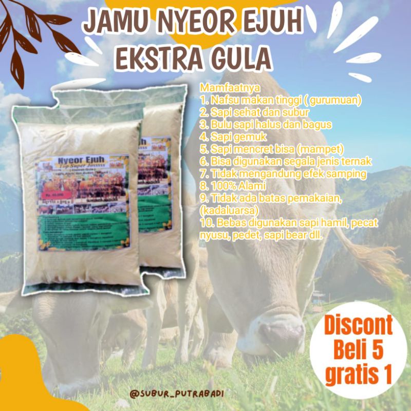 Jual Bungkus Jamu Sapi Dan Kambing Nyeor Ejuh Original