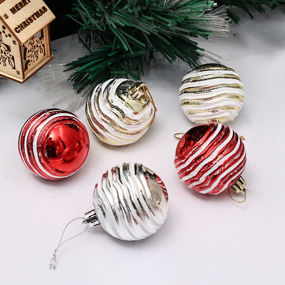 6pcs Ornamen Bola Gantung Untuk Dekorasi Pohon Natal