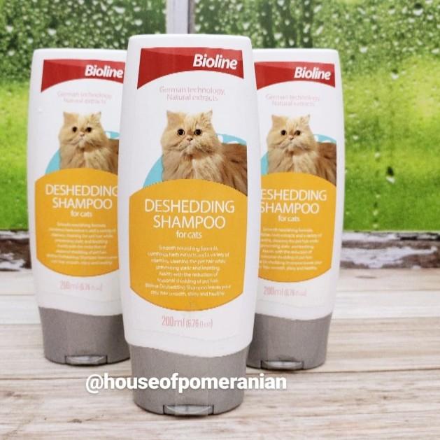 shampo kucing anti rontok. cat shampo deshadding bioline