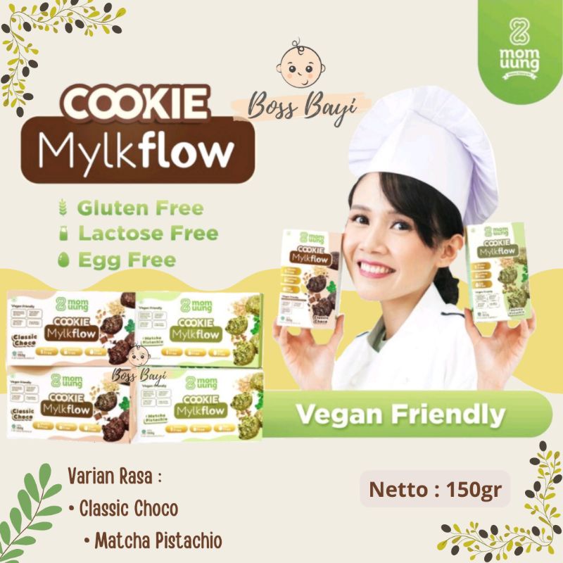 MOM UUNG - Cookie Mylkflow 150gr / Cookies Booster Asi / Kukus Cemilan Sehat Busui