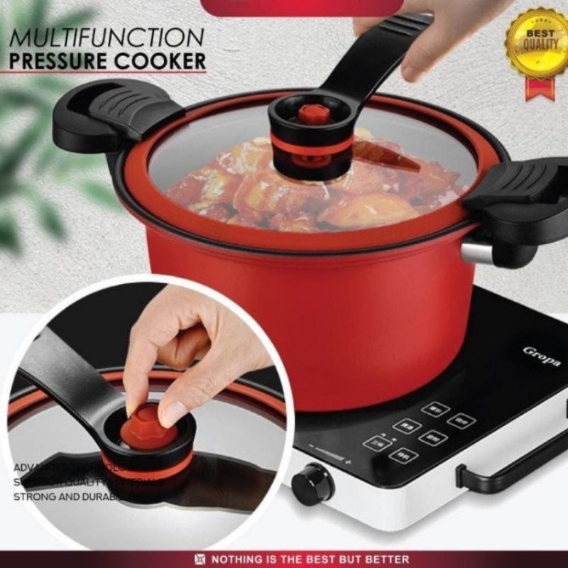 Panci Presto 3.5Liter Teflon Micro Pressure Cooker Micro Pot ANTI LENGKET Panci Masak Serbaguna kokoh tahan lama ORIGINAL ORIGINAL