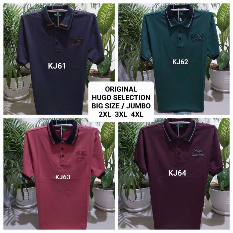 kaos HG SELECTION JUMBO kerah big size xxl xxxl xxxxl  size 2xl 3xl 4xl - kaos polo HS selection ori