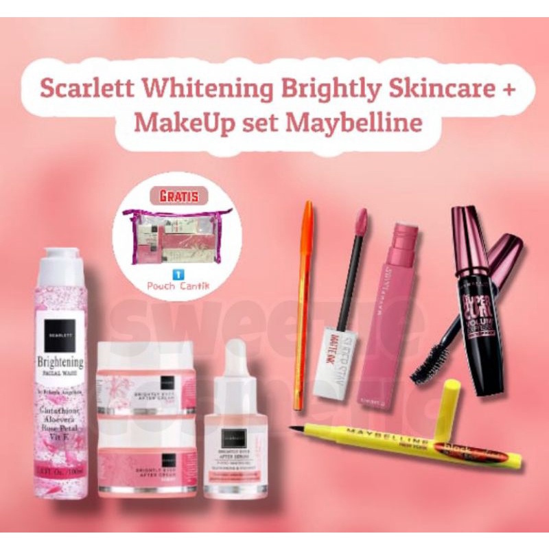 paket wajah scarlett whitening  brightly / paket acne / scarlett face skincare facial