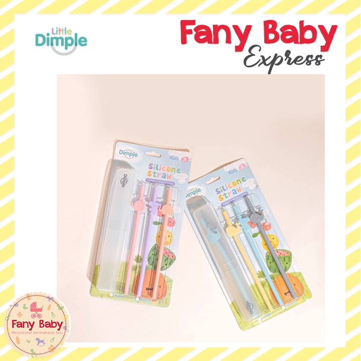 LITTLE DIMPLE SILICONE STRAW 3 PCS