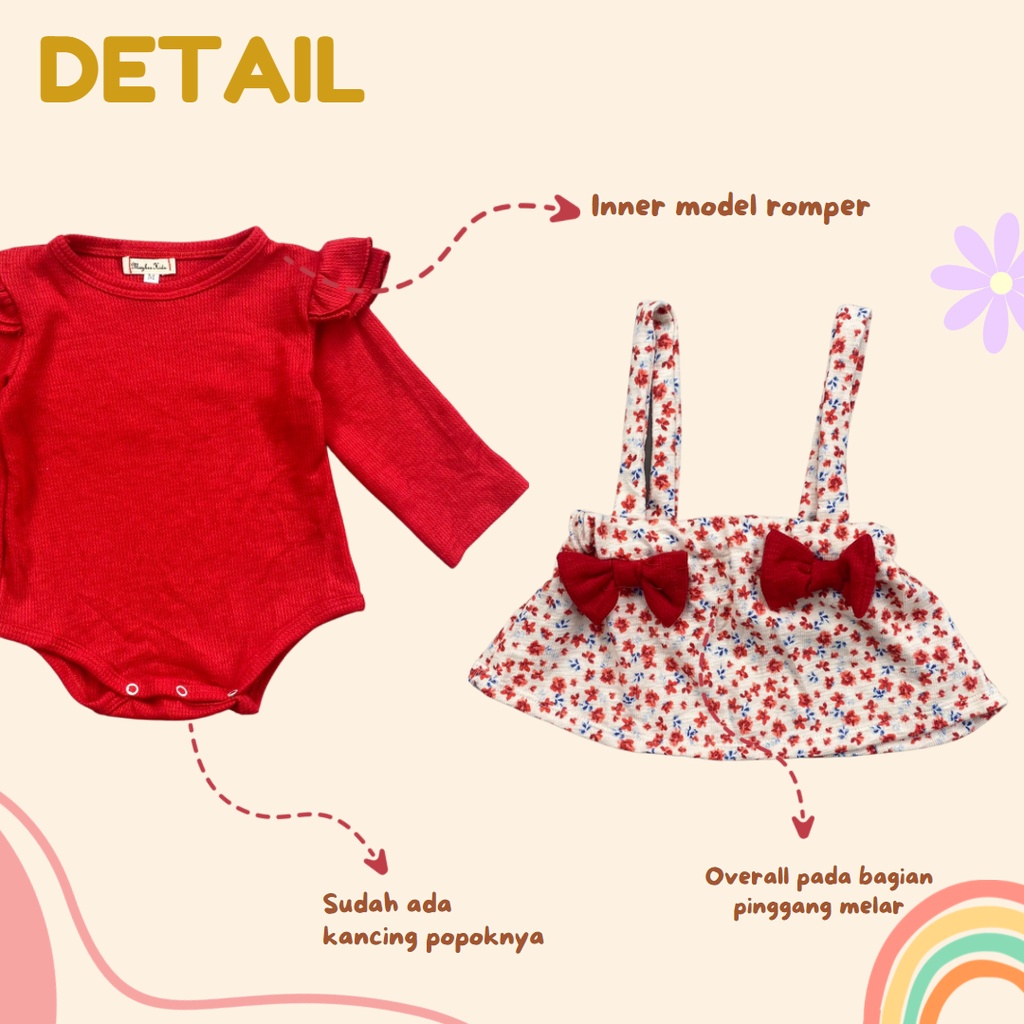 3-20BLN SET OVERALL BAYI BEBERCA JUMPER BAYI PEREMPUAN BY MYBEE (SNI)