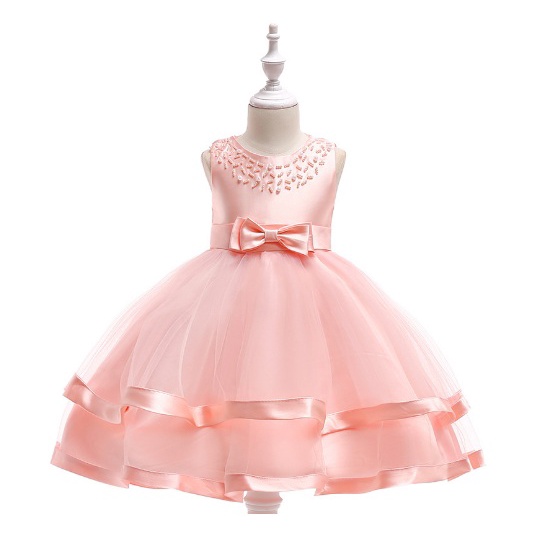 DRESS PESTA ANAK PEREMPUAN IMPORT / baju pesta anak tutu satin L5017 gaun bordIr IMPORT HIGH QUALITY