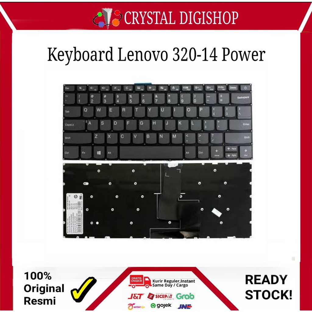Keyboard Laptop Lenovo IdeaPad 320-14 IP320-14 With Power