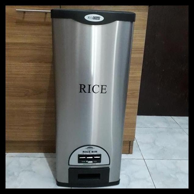 BARANG TERBARU /// STOCK BARU RICE BOX KRISCHEF - TEMPAT BERAS 30KG - FG54R5R