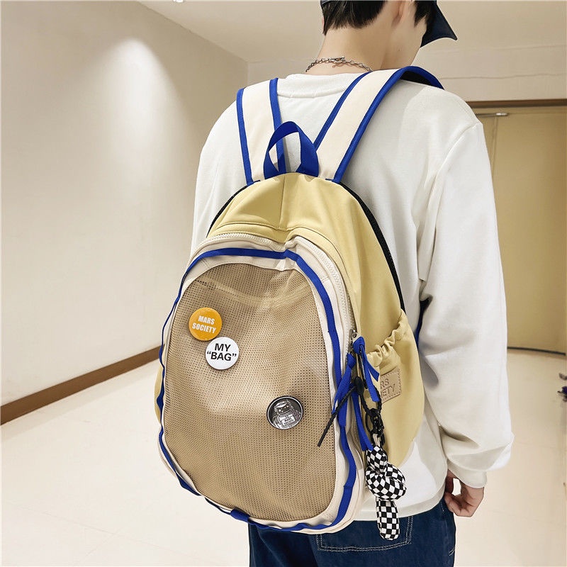 tas sekolah aesthetic ransel mini import sera✿✿Jepang ins niche desain rasa asli tas sekolah wanita kapasitas sera✿✿Jepang ins niche desain rasa asli tas sekolah wanita kapasitas besar kasual mahasiswa ransel pria retro ransel pasang