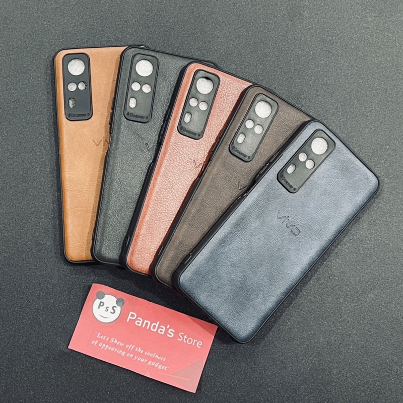 Leather Case Vivo Y51, Y51a, Y53s Softcase Kulit Elegan Casing Slim Fit