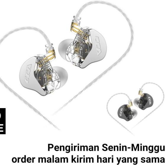 CCA CRA Earphone In Ear Monitor alternative KZ EDX Pro KZ EDC - Black with Mic, No Promo