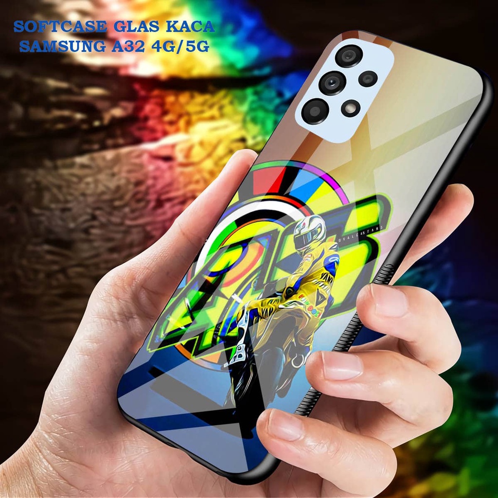Softcase Glass Kaca SAMSUNG A32 [4G]- Case Hp Pelindung Handphone SAMSUNG A32 [5G] [ A83]
