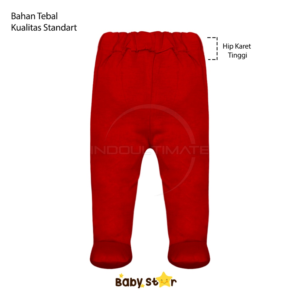 BABY STAR Celana Panjang Tutup Kaki (0-12 Bulan) Polos Warna Warni Newborn Perempuan Laki - laki Kaki Tutup GY-S79 Legging Bayi Kaki Tutup Leging Bayi