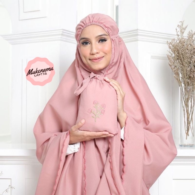 Mukena Traveling Pouch Bordir Bunga