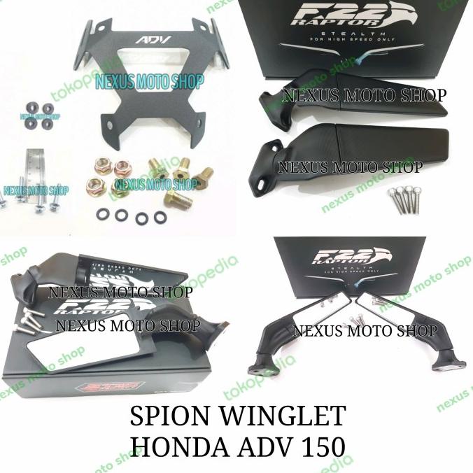 spion winglet adv spion plus breket serpo adv spion sayap honda adv150