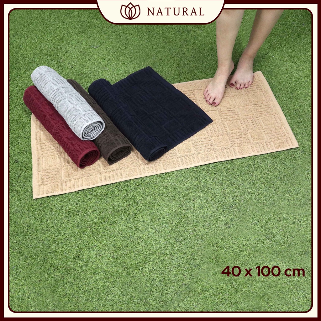 Keset Handuk Natural by Chalmer 40 x 100 cm Keset Panjang Polos Dapur Kamar Mandi