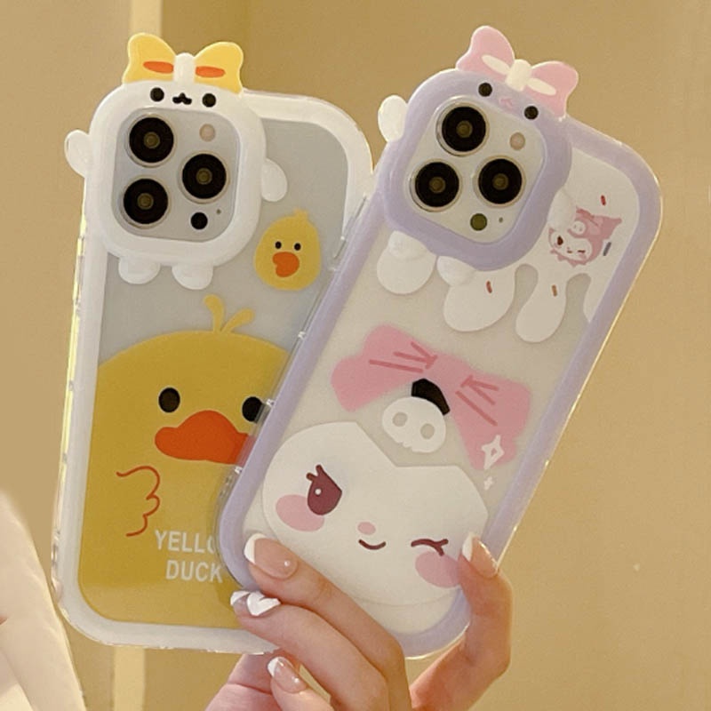 Case Desain Kartun Monster Bebek Kuning Untuk VIVO V27E Y02 Y16 Y22 Y35 Y22S Y33S Y21T Y21S Y33S Y11 Y12 Y15 Y17 Y12S Y12A Y15S Y15A Y20S Y25 Y30 Y25 Y19 Y50I Y25