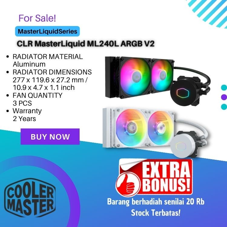 Cooler Master MasterLiquid ML240L ARGB V2 Black/White