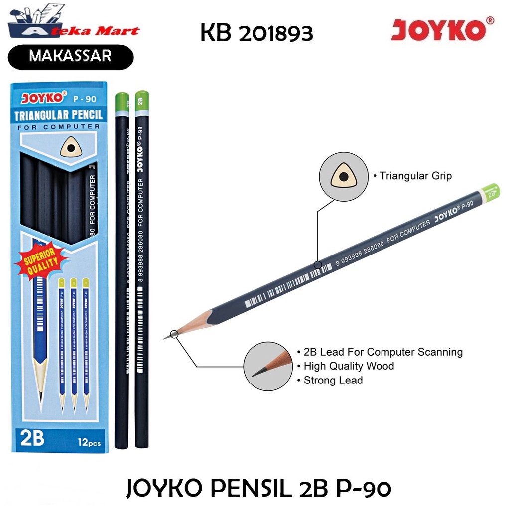

[BOX/12PCS] JOYKO PENSIL 2B P-90