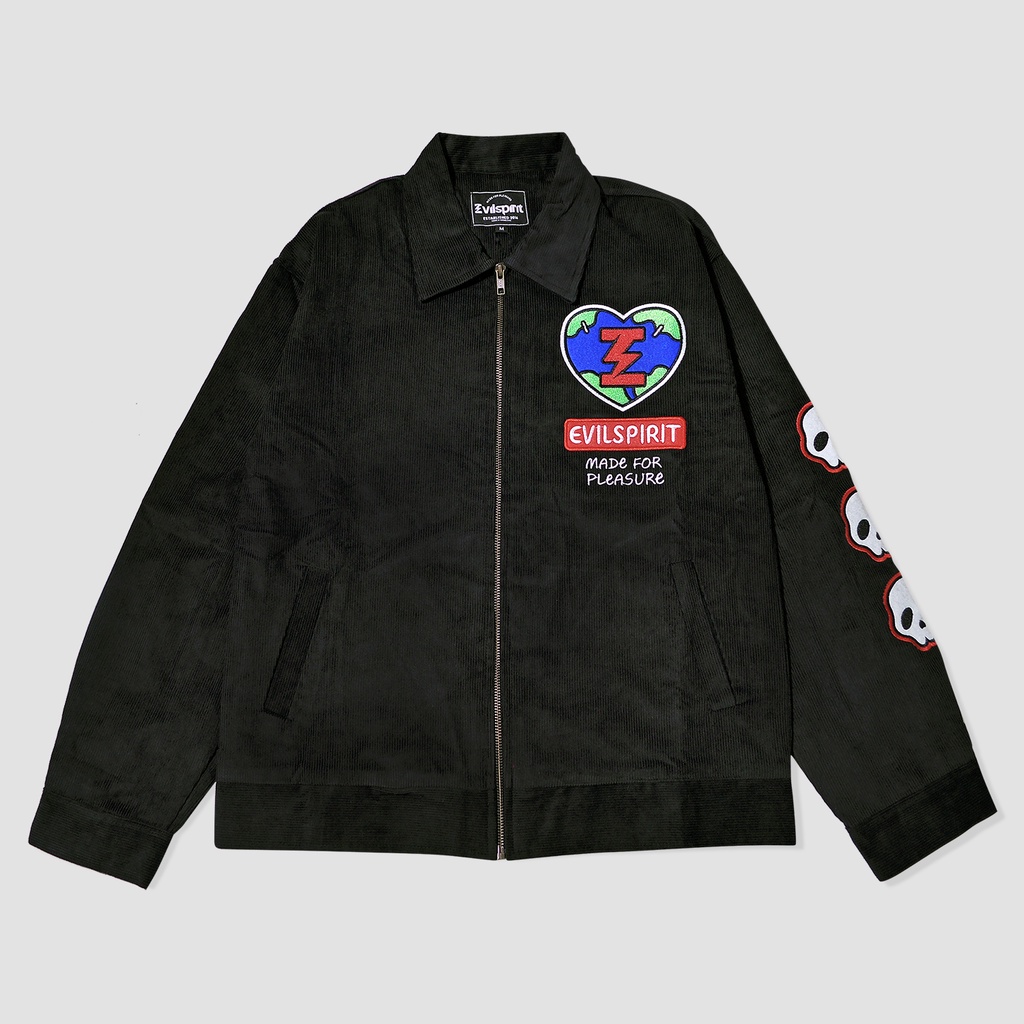EVILSPIRIT JAKCET CORDUROY - ARQUITEC BLACK UNISEX